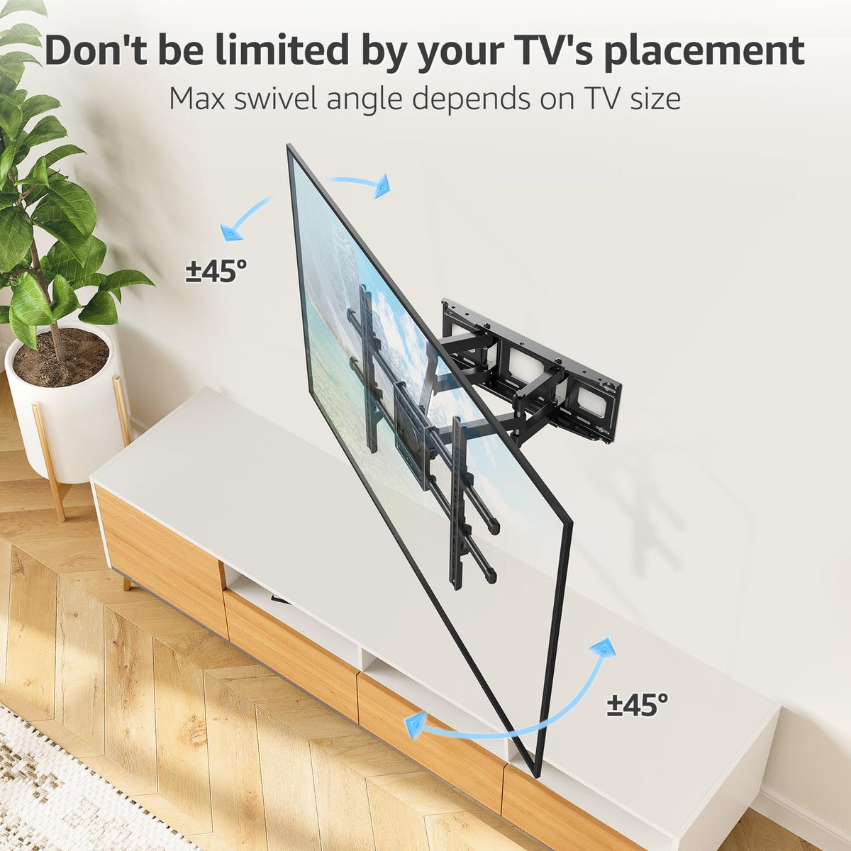 MOUNTUP side profile retracted to 2.36 inches for space-saving benefit