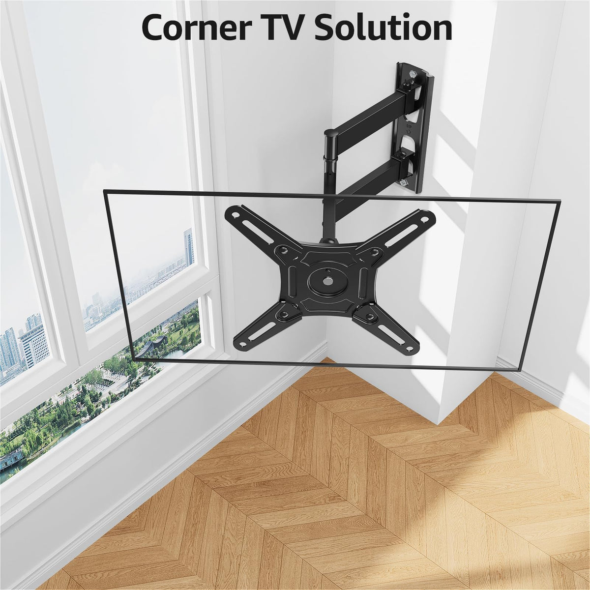 MOUNTUP space-saving design sits close to wall when retracted