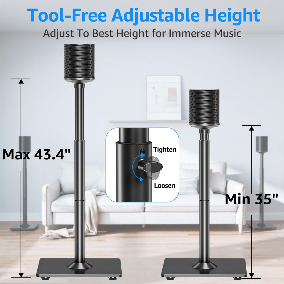 Mountup One SL tray-fit stand ensures discreet, stable Sonos setup
