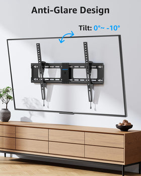 MOUNTUP tilting bracket for 37-82 inch TVs supports versatile viewing angles.