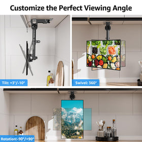 MOUNTUP side angle of TV mounted demonstrating viewing flexibility