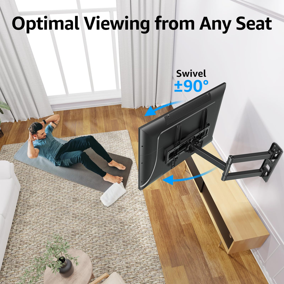MOUNTUP TV compatibility with VESA 75x75 to 400x400 mm