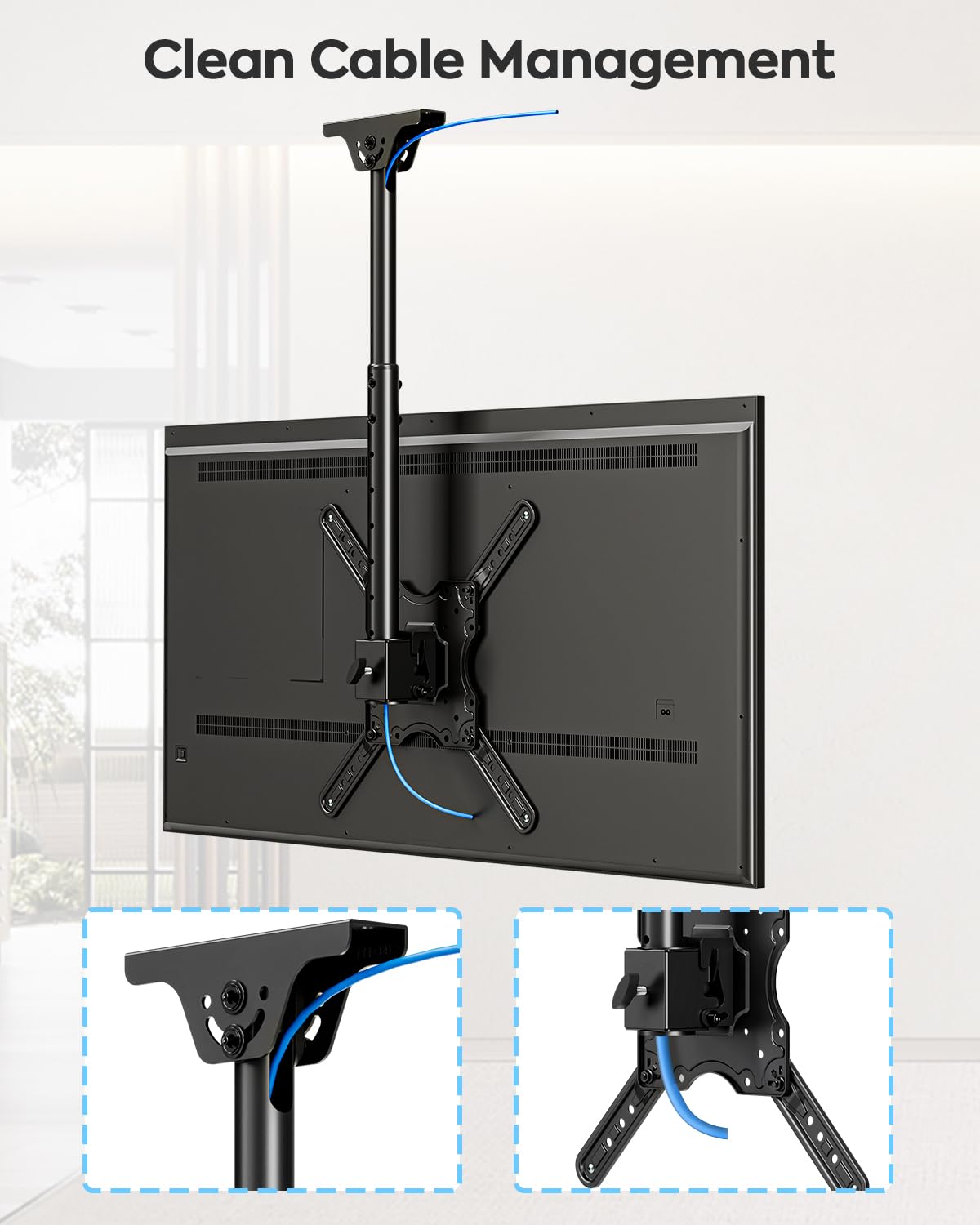 MOUNTUP VESA bracket detail showing universal fit and secure attachment