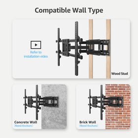 MOUNTUP mounted on brick and wood stud to show versatile wall mounting