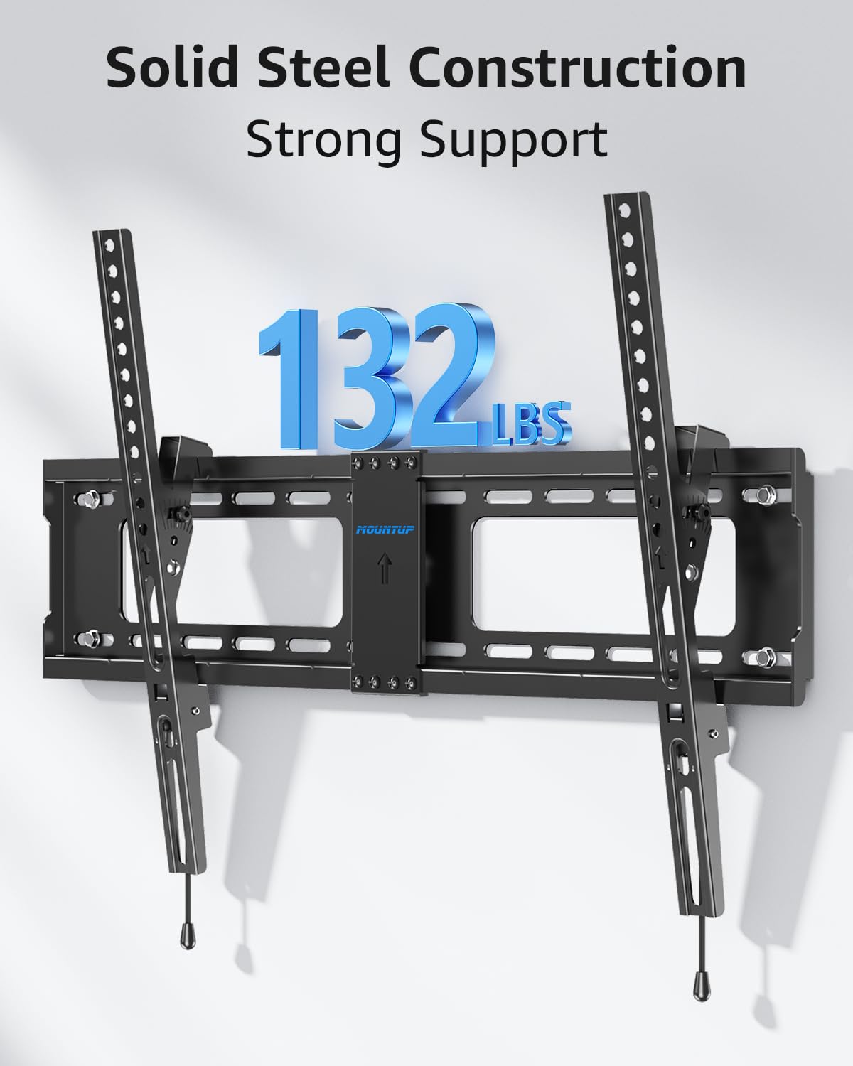 MOUNTUP wood-stud installation up to 24 inches ensures solid wall anchoring.