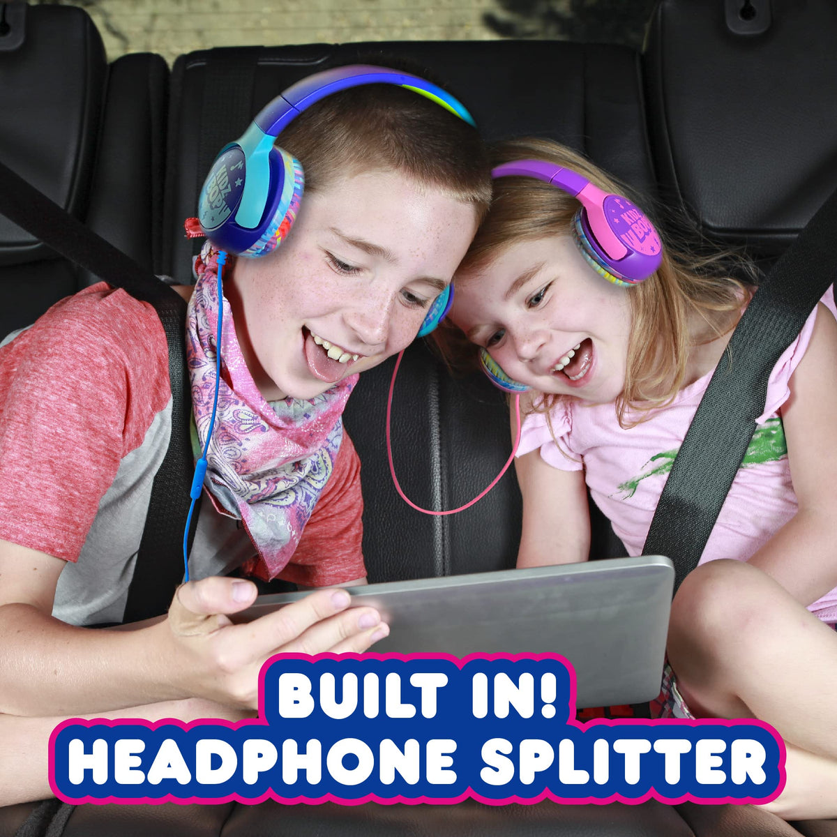 Move2Play Kidz Bop adjustable headband fits growing kids comfortably.
