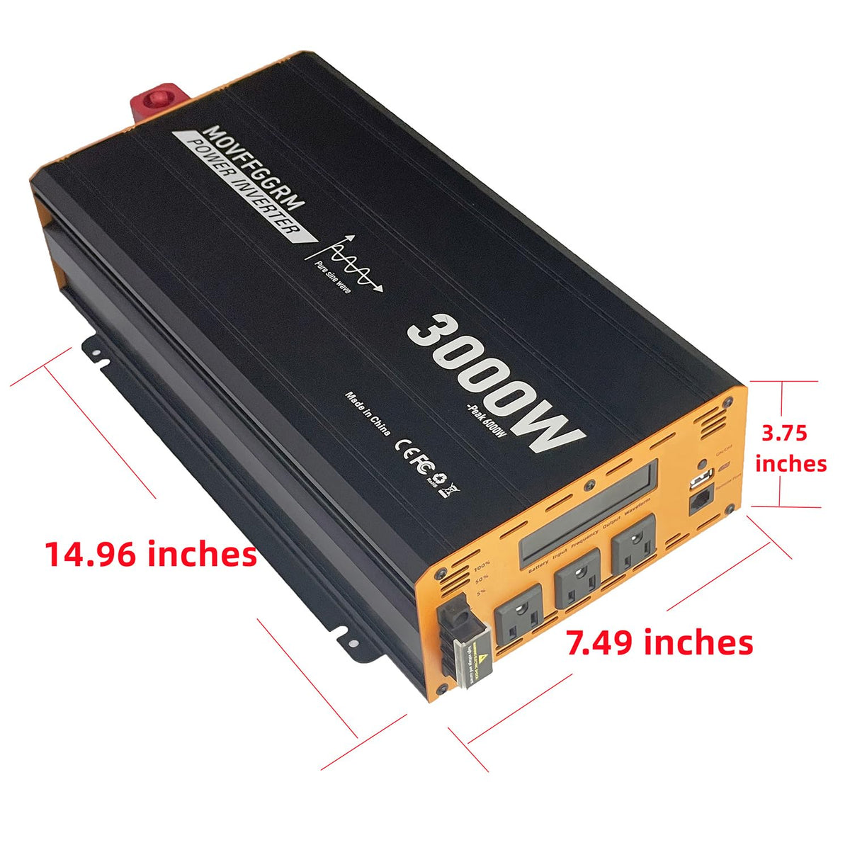 MOVFFGGRM 12V to 110V conversion with LCD display for easy monitoring.