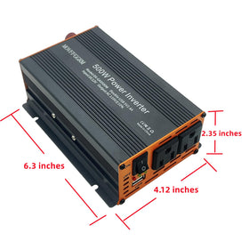 MOVFFGGRM 500W inverter AC outlets supporting laptops and small appliances
