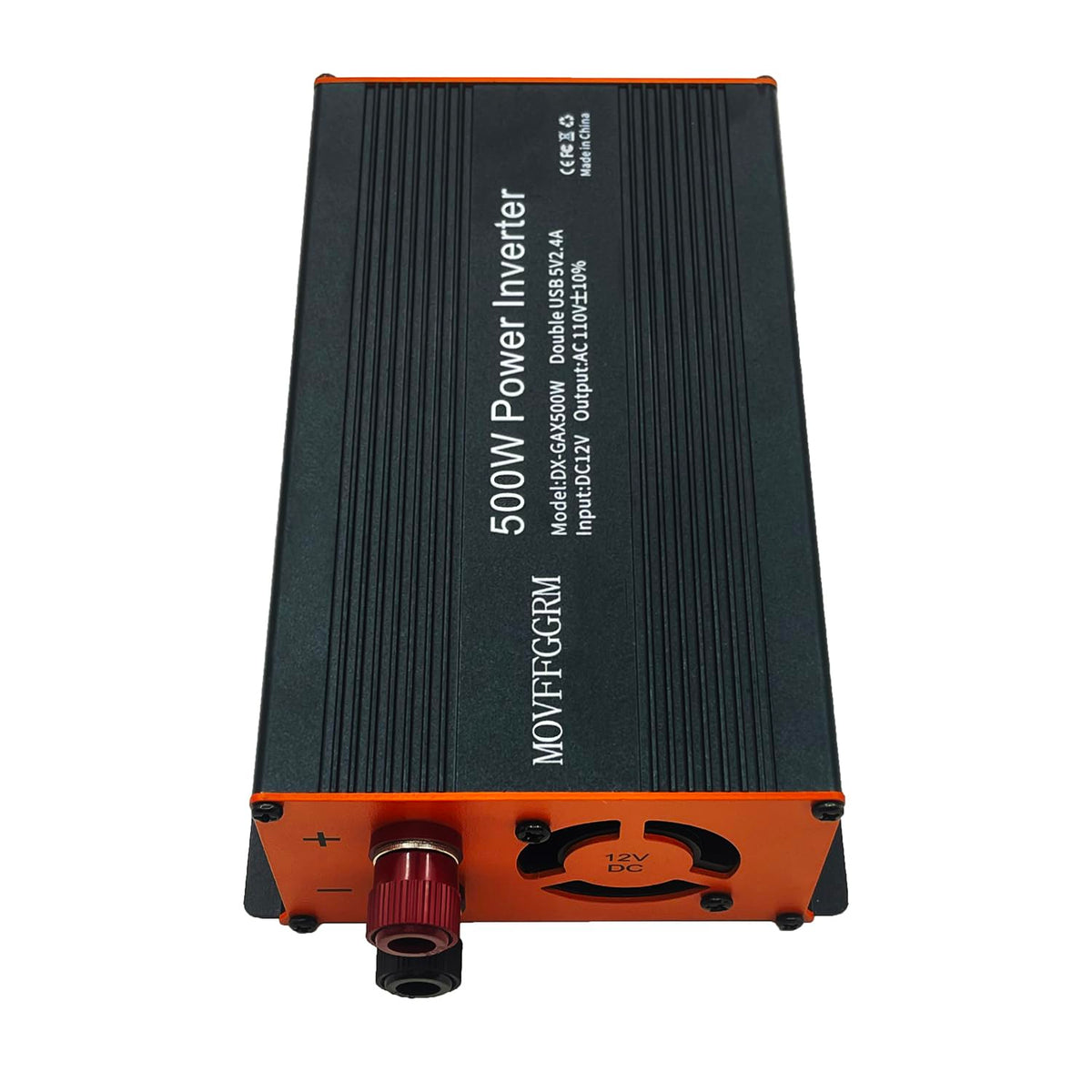 MOVFFGGRM 500W inverter car setup with battery clips for high loads