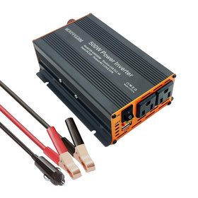MOVFFGGRM 500W inverter front view shows compact car power solution
