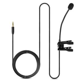 Movo ACM400 front view showing compact mic and plug, improves helmet voice audio