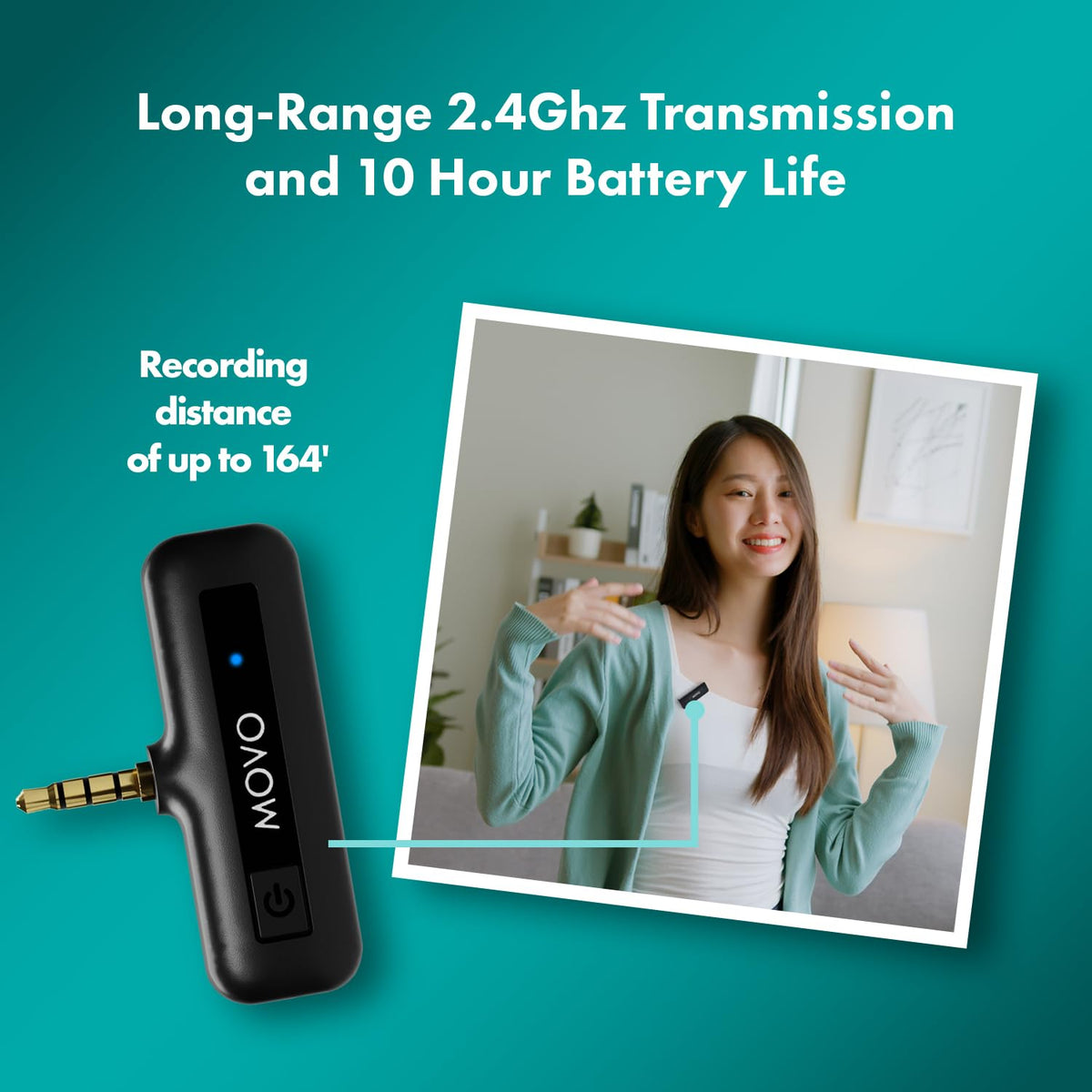 Movo lavalier mic on-camera setup delivering studio-like voice capture