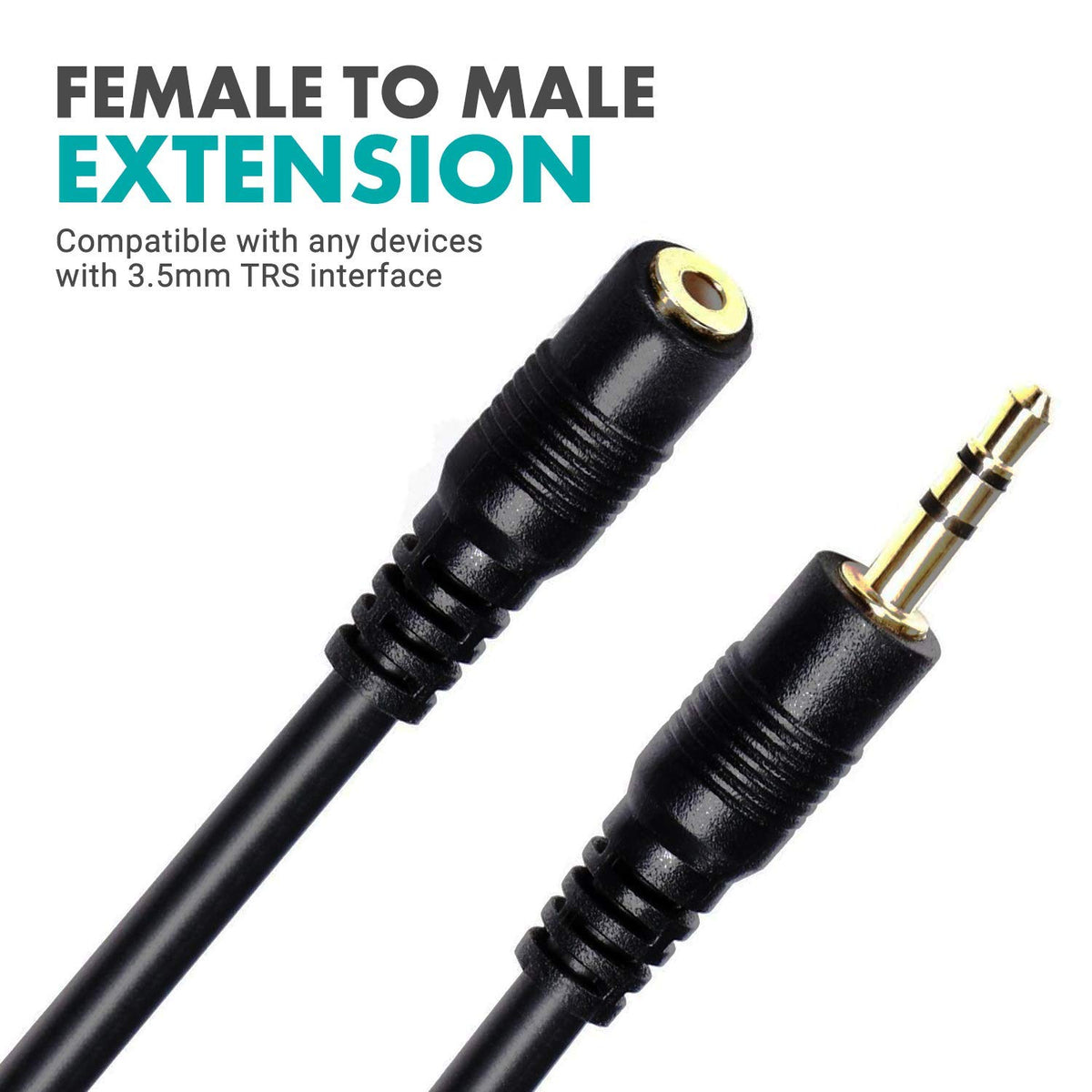 Movo cable jacket detail showing flexibility and tangle-resistant benefit