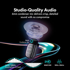 Movo NanoMic with noise cancellation in busy environments