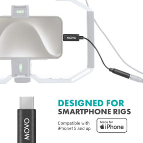 Movo USB-C mic adapter close-up highlighting durable build for creators.