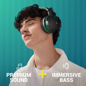MOVSSOU E7 ANC headphones angled fit; stable, pressure-free comfort during wear