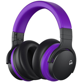 MOVSSOU E7 headphones front view showing ANC and sleek design for immersive listening.