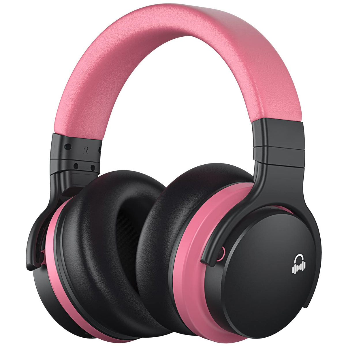 MOVSSOU E7 ANC headphones shown from the front for immersive, quieter listening.