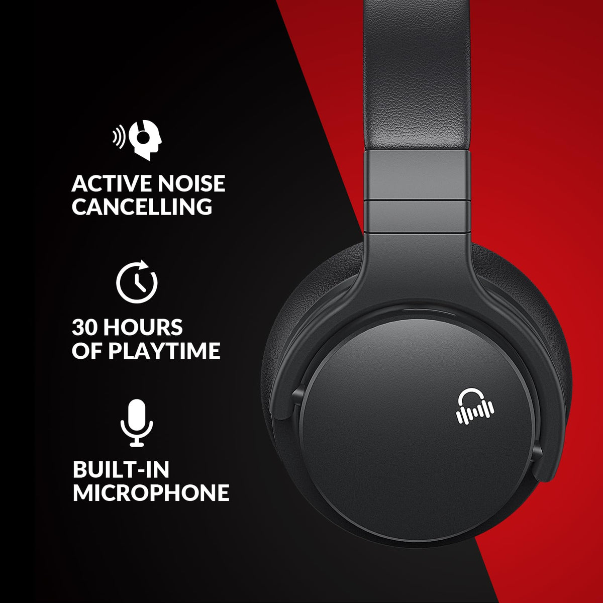 MOVSSOU E7 active noise cancelling reduces ambient noise for focused listening