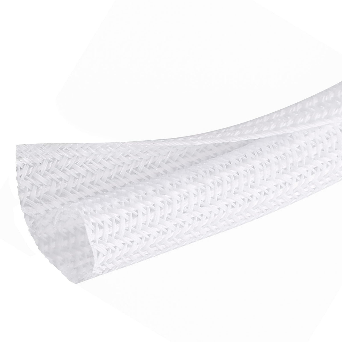 Moxita 25ft cord sleeve with half-inch split protects cables and reduces clutter.