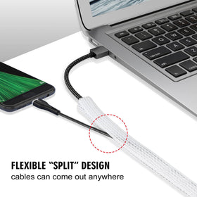 Moxita cable management sleeve ideal for TV and computer cables.