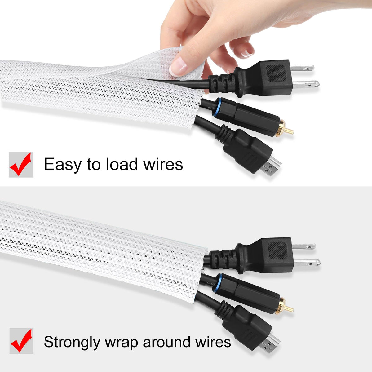 Moxita cord protector sleeve resists pet chewing and shields wires.