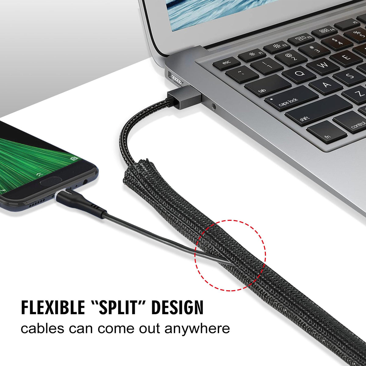 Moxita high temperature resistant cable sleeve withstands heat near AV and computer setups