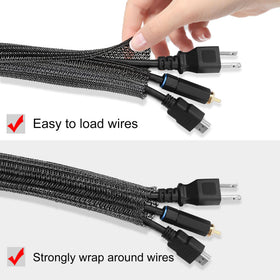 Moxita split wire loom 25ft design eases insertion while organizing cables neatly