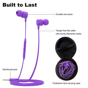 Angled in-ear design providing comfortable wear for kids and small ears.