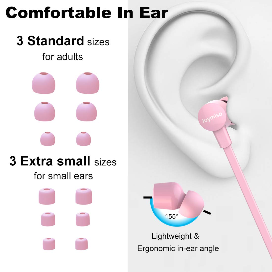 MOXKING Joymiso earbud close-up showing ergonomic driver for comfort