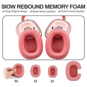Moxuanze AirPods Max cushions with silicone seal visual focusing on noise isolation