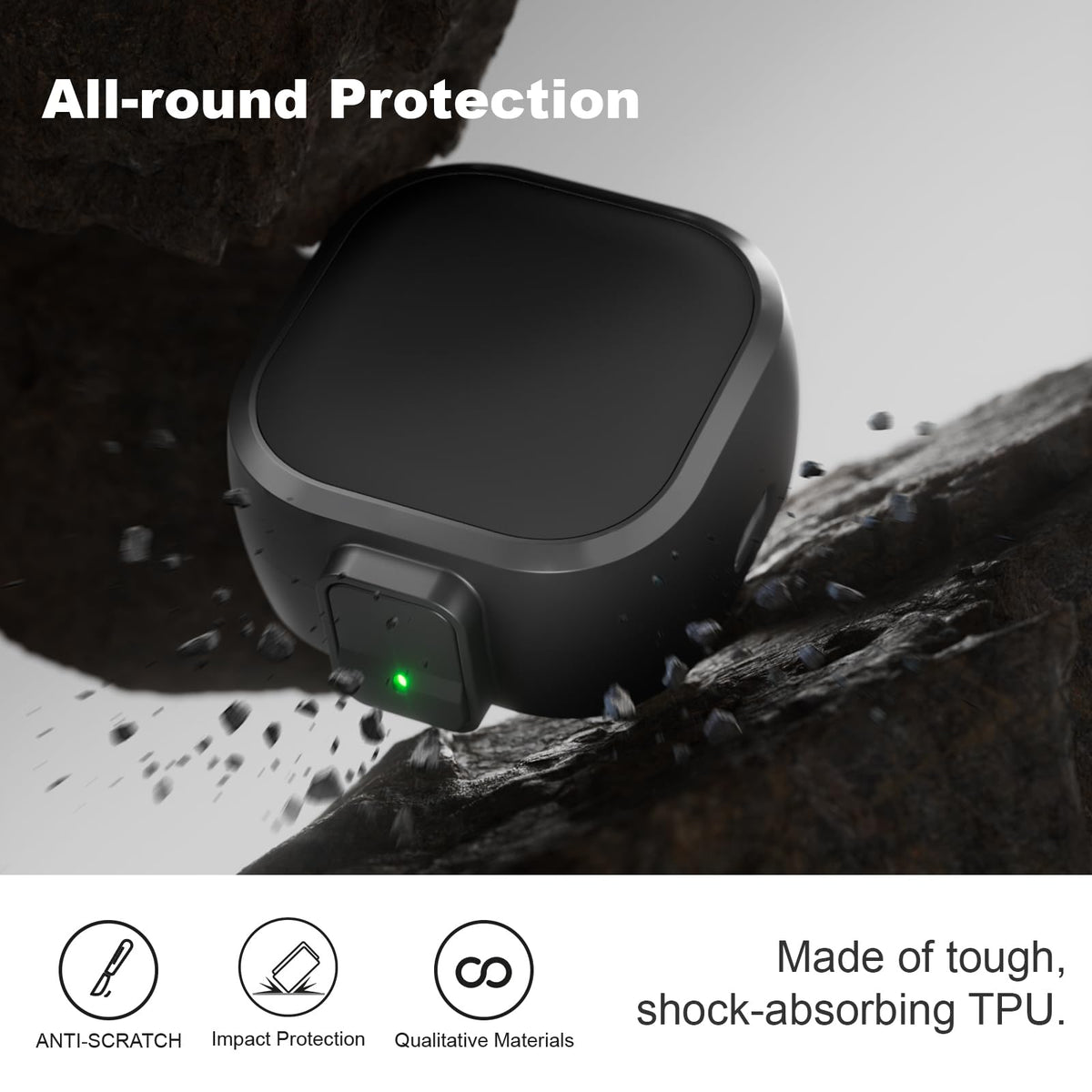 Moxuanze Buds4 Pro case supports wireless charging with LED visible.