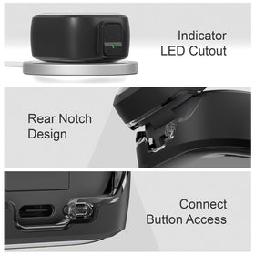 Moxuanze Galaxy Buds 4 Pro case clear PC+TPU shell preserves wireless charging access.