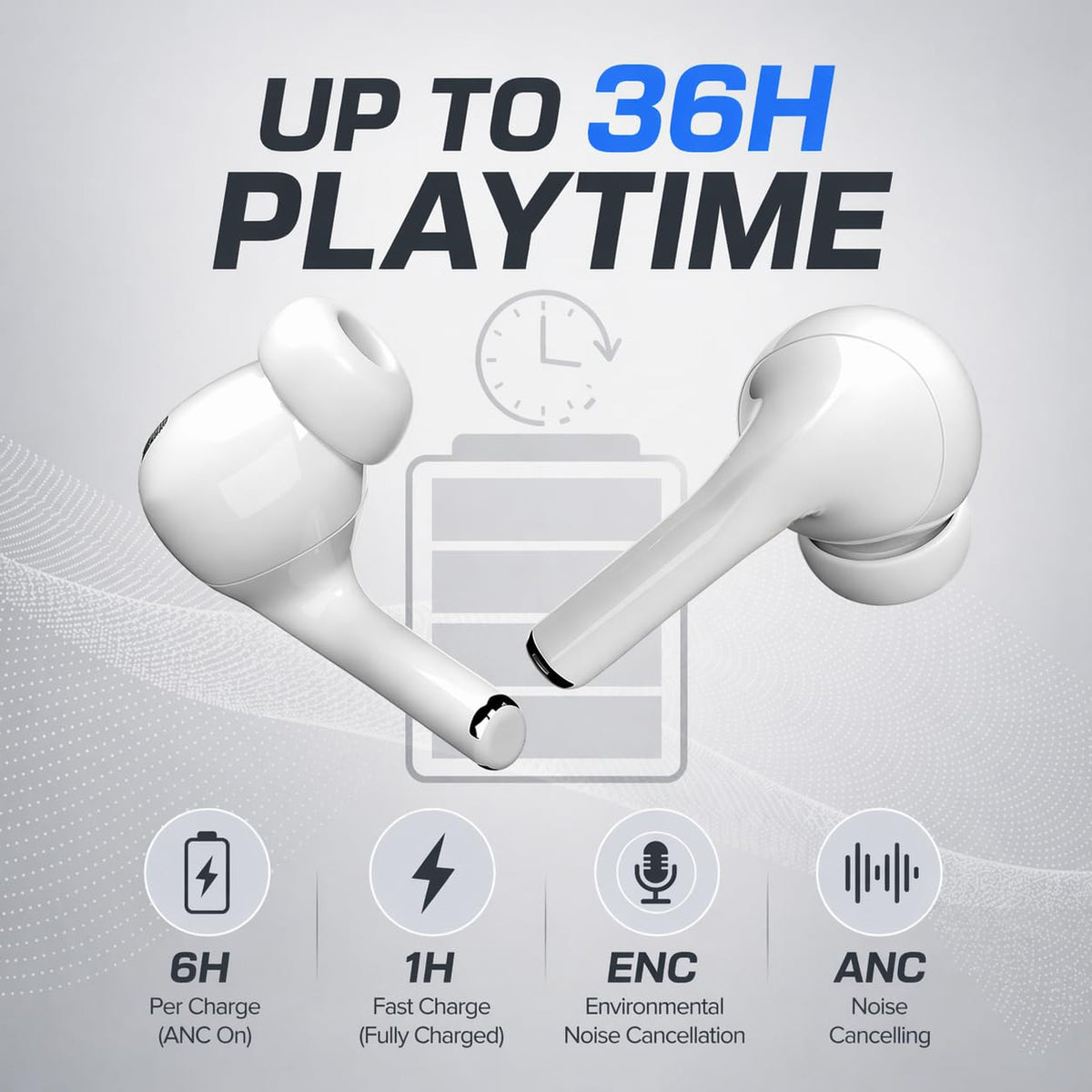 MOYEE Pro 3 earbuds beside a coin for scale showing compact portability