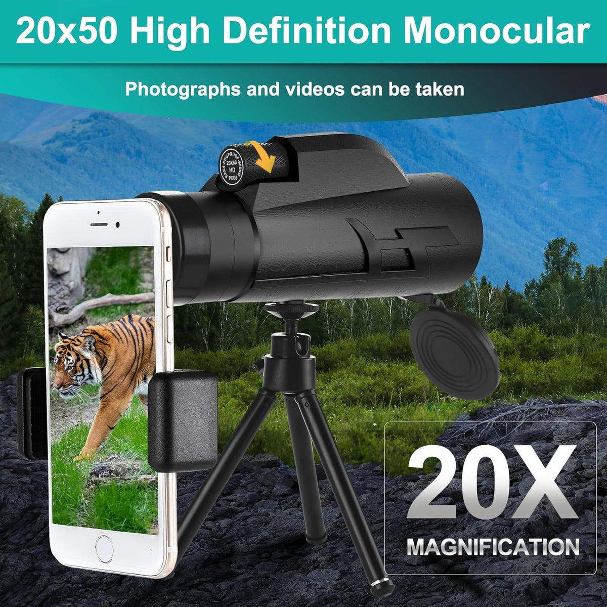 MoYinG 20x50 monocular belt case for portable protection