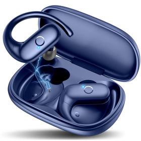 MOZOTER blue wireless earbuds for immersive audio on the go.