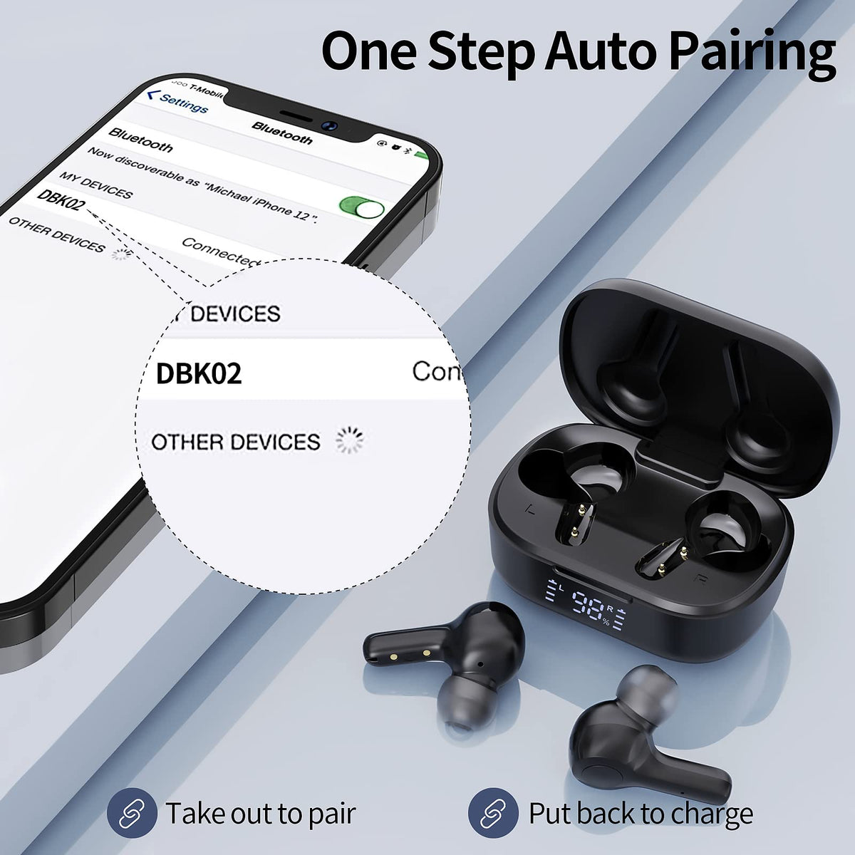 MOZOTER DBK02 dual mics for clearer calls with noise suppression.