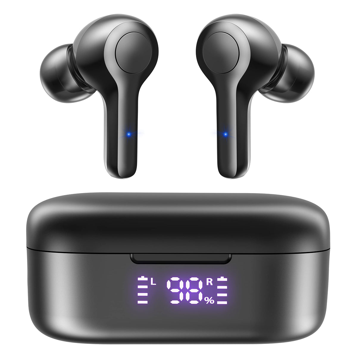MOZOTER DBK02 charging case open for quick pairing and portable power.