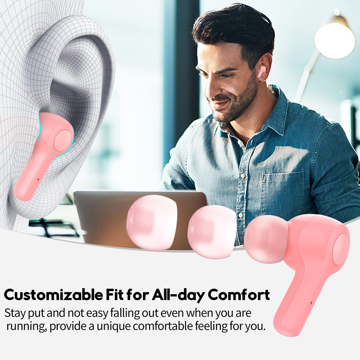 MOZOTER dual microphones ensure clearer calls in noisy environments.