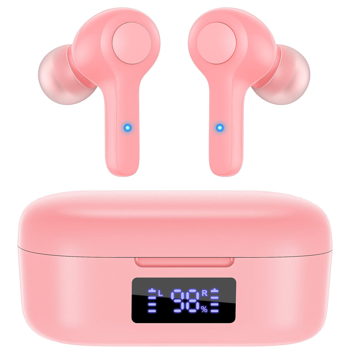 MOZOTER earbuds pair instantly when the case opens for quick setup.