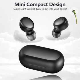 MOZOTER S8 Mini Earbuds sport-friendly, ultra-light for workouts.