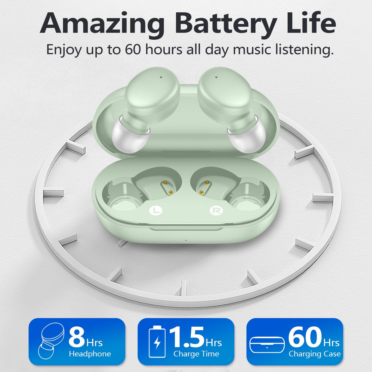 MOZOTER S8 Mini earbuds ultra-lightweight at 3.7g each for active use