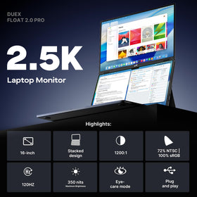 MP Duex Float 2 Pro 120Hz refresh supports smooth scrolling and gaming.