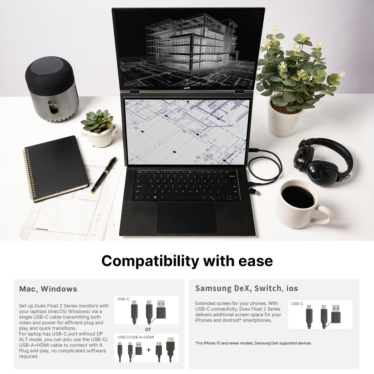 MP Duex Float 2 Pro universal plug-and-play works with Mac Windows Switch Android.