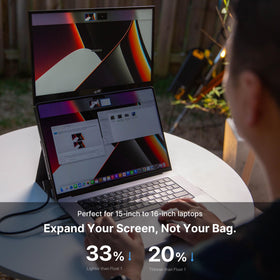 MP Duex Float 2 Pro USB-C pass-through enables charging while working.