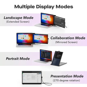 MP Duex Max DS 14.1 display modes showing portrait and landscape flexibility