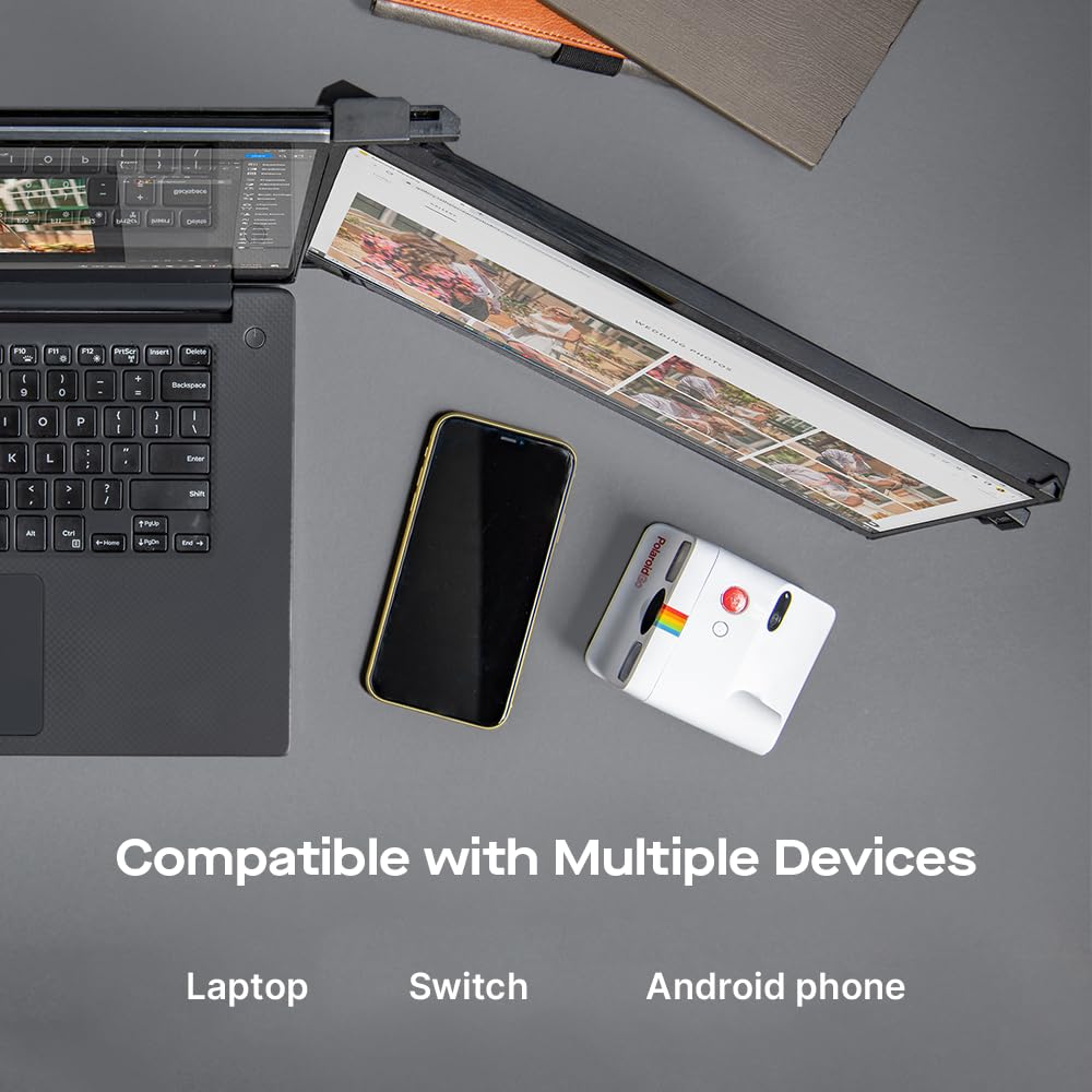 Black MP Duex Max DS blends with modern laptops