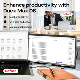 Magnetic sliding extension enables quick dual-screen expansion