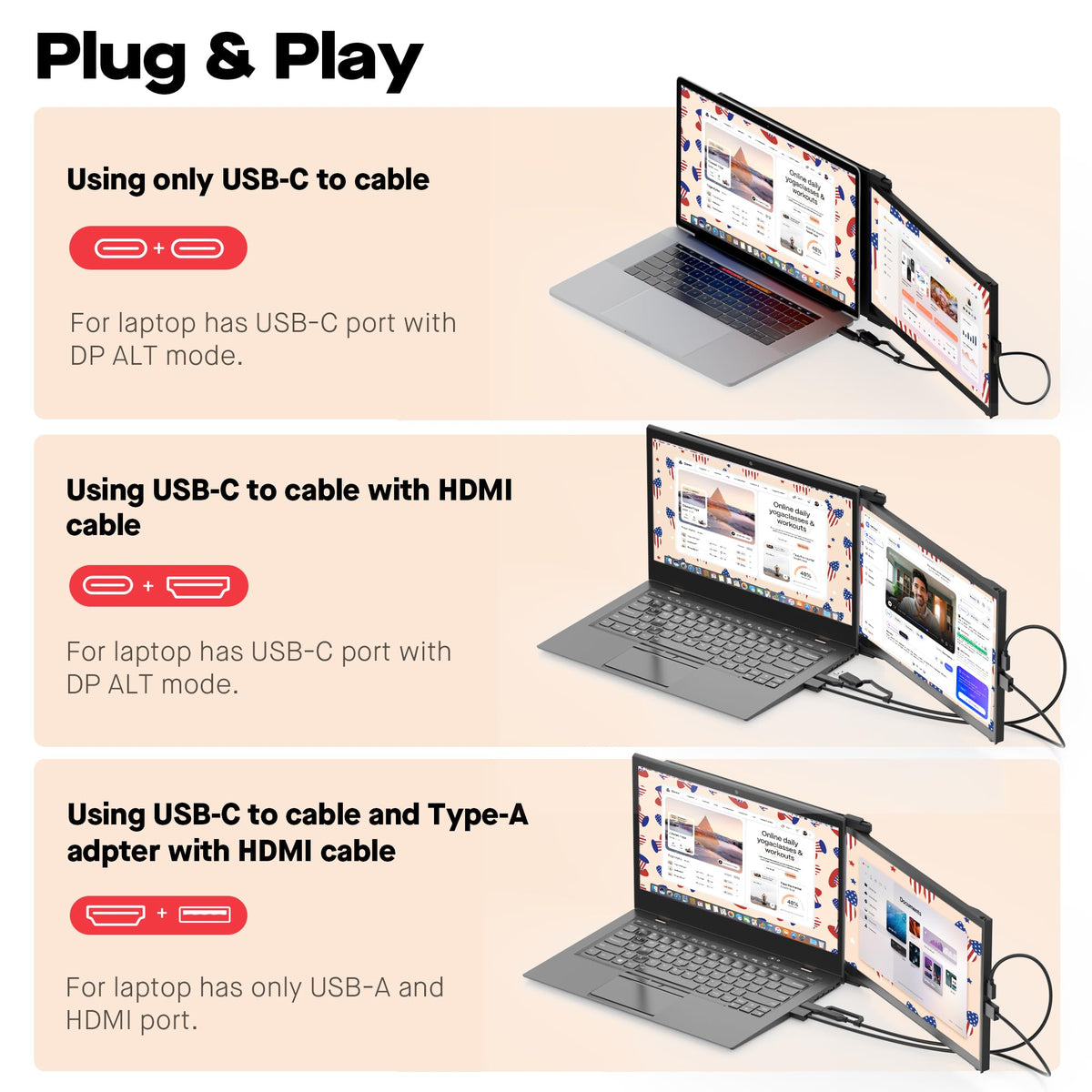 Slim 0.60-inch profile complements a sleek workstation setup