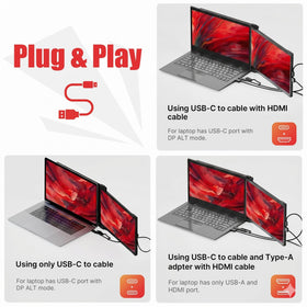 MP Duex Plus DS right-tilt view highlights adjustable angles for work or presentations